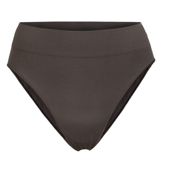 SKIMS Stretch Rib Scoop Bralette + Brief - Soot - L/XL - Picture 6 of 6